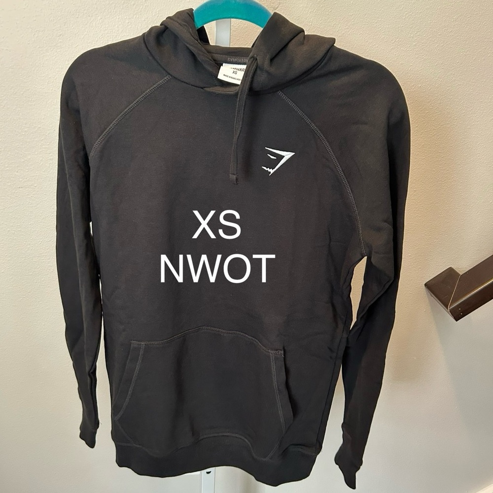 Gymshark XS black hoodie sweatshirt nwot